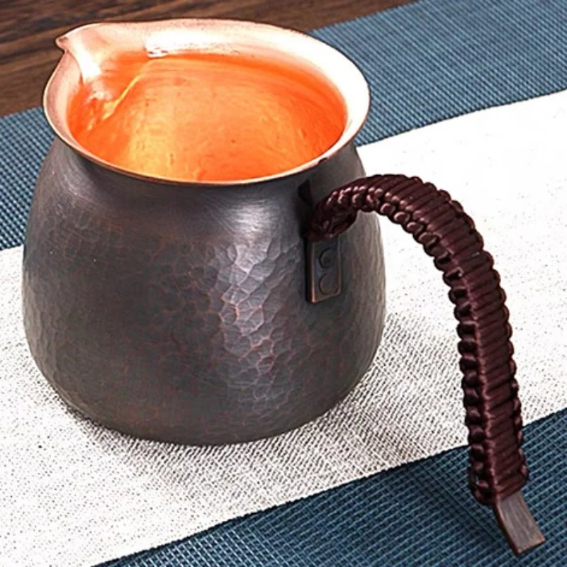 كوب قهوة عتيق من النحاس النقي، كوب عصير مصنوع يدويًا للإفطار وحليب البغل 600 مل، كوب شاي إبداعي هدية لصديقك #2