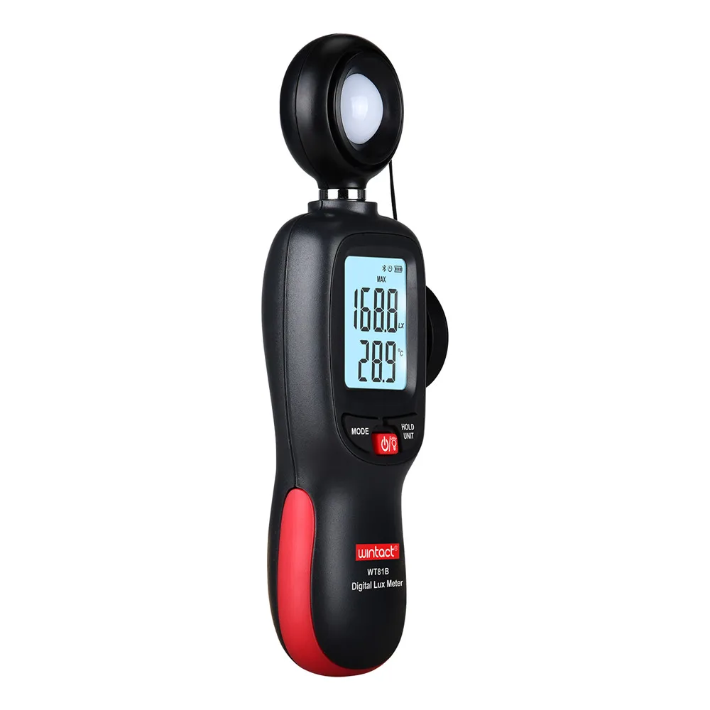 WT81B WINTACT Digital Lux Meter, Testes ambientais, Iluminômetro tipo portátil, Detector de fotômetro, Detector de medição, 5pcs