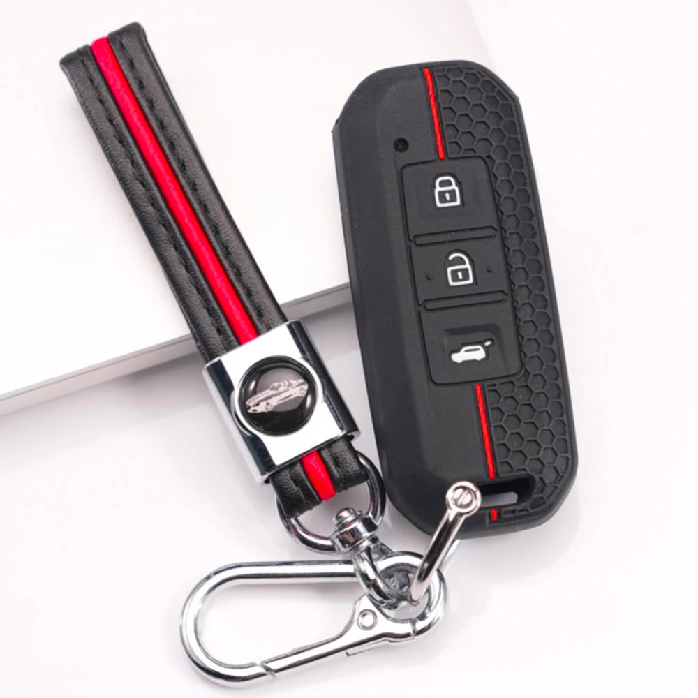 Key Case Cover With Wrist Strap For Chevrolet Captiva Turbo Groove Blazer Enjoy Optra For Baojun 510 560 730 RS-5 Drop Resistant