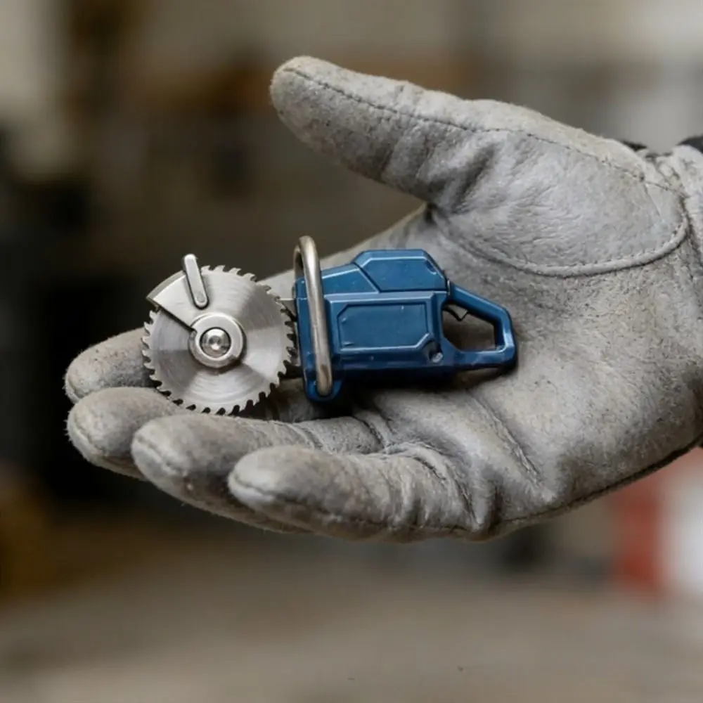 Resin Portable Chainsaw Keychain Ring Bag Charm Handheld Angle Grinder Keychain Portable Outdoor Gardening Pruning