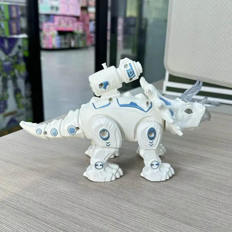 Set di giocattoli interattivi per dinosauri robot T-Rex, presenta lancio di proiettili, luci e suoni