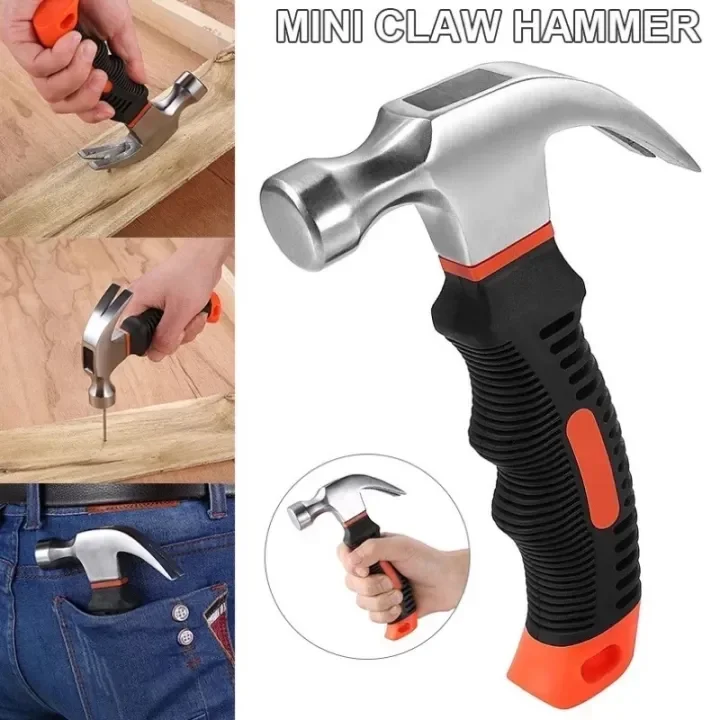 Nailing Hammer Claw Hammer Labor-Saving Anti-Skid Metal Tool Multifunctional Woodworking Hand Tool Camping Tent Hammer