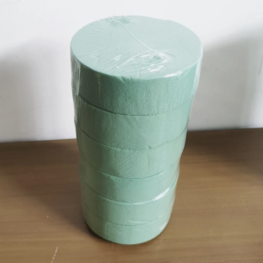 

8Pcs Round Flower Mud Water Absorbent Bricks for Floral Arrangement Craft Decor Accessories Wedding Events Table Garden Supplies