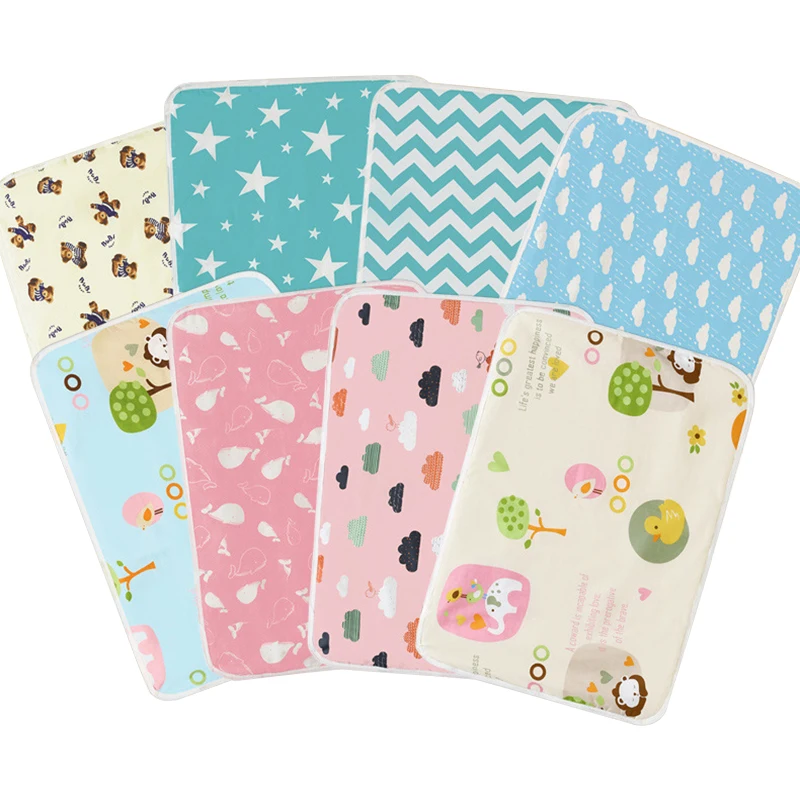 Reusable Diaper Baby Changing Mats Cover Baby Diaper Mattress Diaper for Newborn Babies Cotton Waterproof Changing Pats 35x45cm