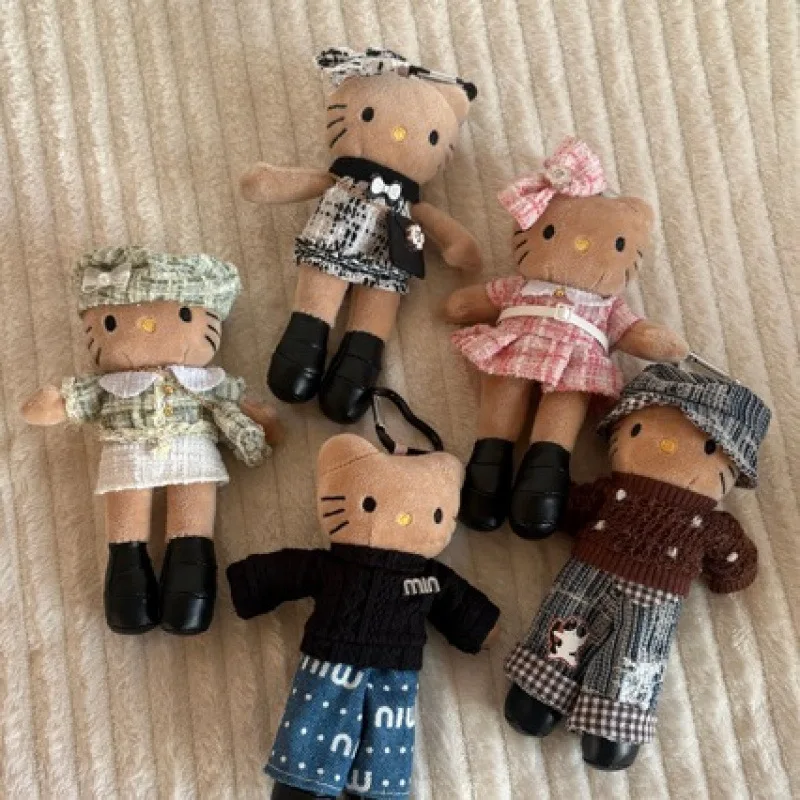 

Мягкая игрушка-брелок Hello Kitty с длинными ножками, креативный мультяшный кулон для рюкзака, подарок для девочки на день рождения