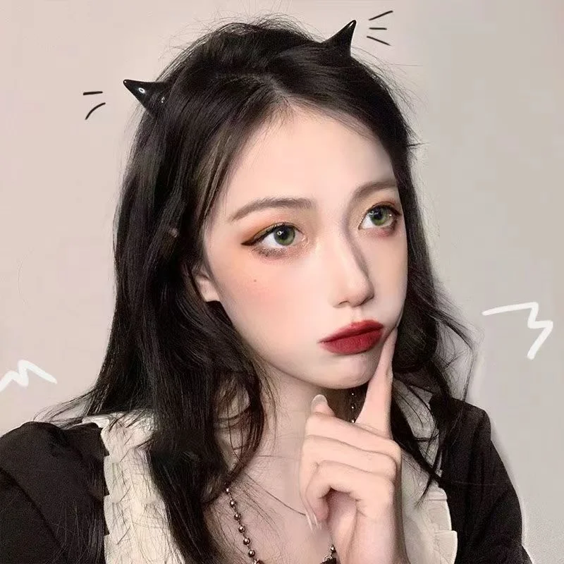 Nueva moda para chicas horquillas con orejas de cuernos de diablo estéreo pinza para el pelo con orejas de gato a la moda accesorios para el cabello para niños y bebés diadema