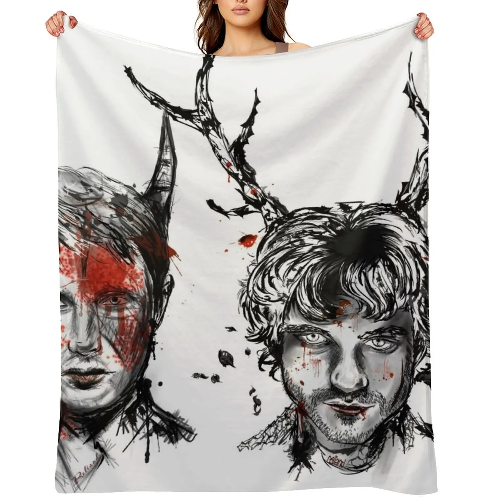 

Will and Hannibal Throw Blanket Bed covers Quilt Sofas christmas gifts Blankets