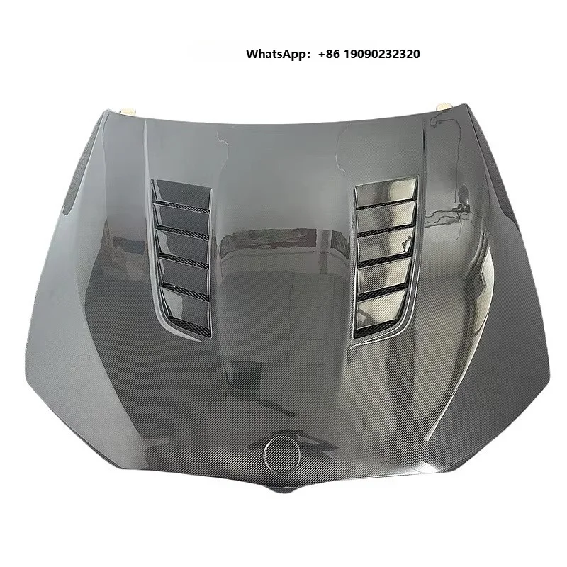 Prepreg Carbon Fiber V Style Front Engine Hood Bonnet Cover for Competition LXM