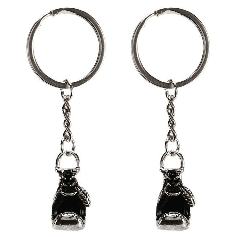 2X Glove Car Alloy Pendant Gift Dreamed Keyfob Key Ring Keychain Boxing Gloves