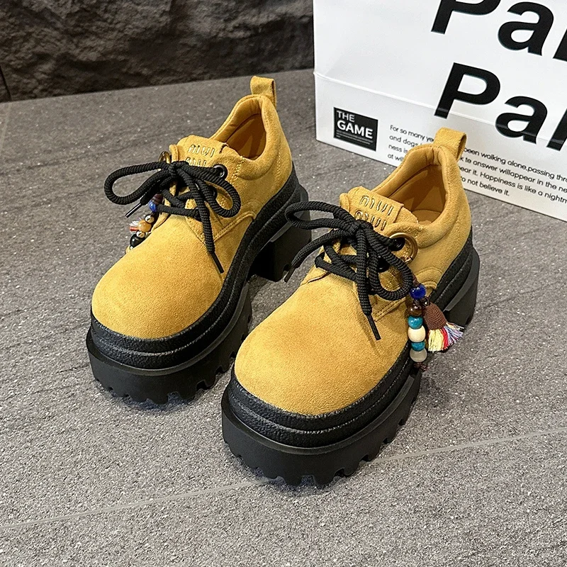 

Shoes for Women 2025 High Quality Autumn New Sponge Bottom Women's Vulcanize Shoes Casual Lace Up Solid Versatile Shoes Women