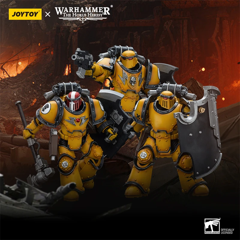 JOYTOY Warhammer The Horus Heresy 1/18 Scale Imperial Fists Legion MkIII Breacher Squad Action Figure Model Toys For Collection