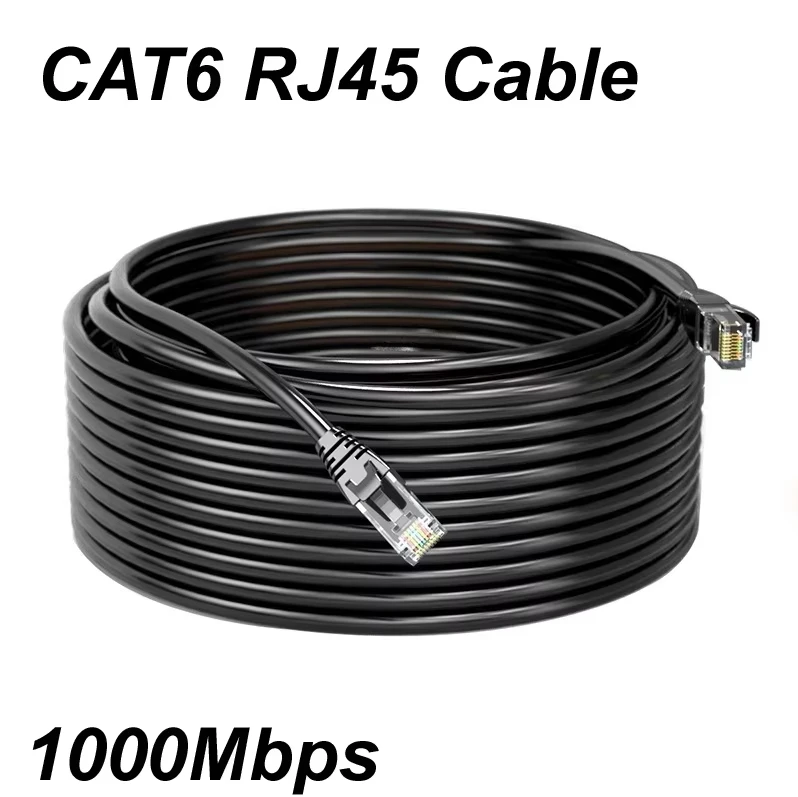 5M/10M/20M/30M/50M 1000Mbps CAT6 Flat Ethernet Gigabit Internet UTP CAT 6 RJ45 Lan Networking Cable Patch
