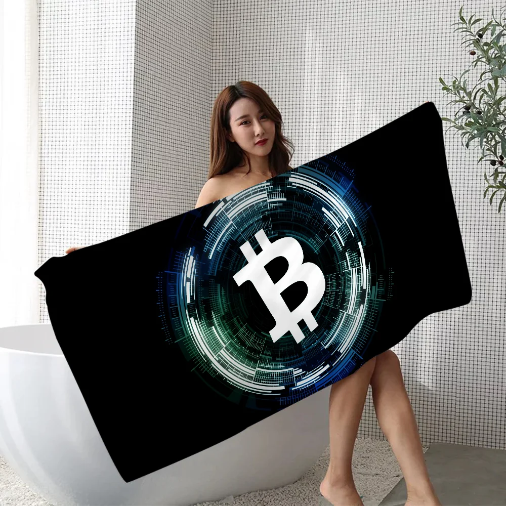 Bitcoin Towel Microfiber Beach Towel Absorbent Quick dry Soft Yoga Swimming Resort Mountain Climbing Towel