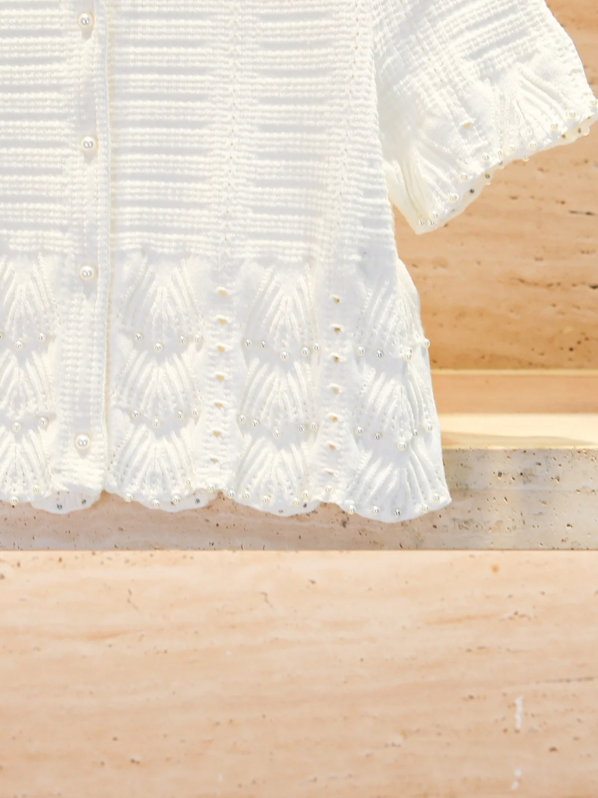 

M Home Nan You High End Women's Knitted Sweater Top Gentle Wind Beadwork Soft Sle Spring Collection Commute Loose Fit ort...