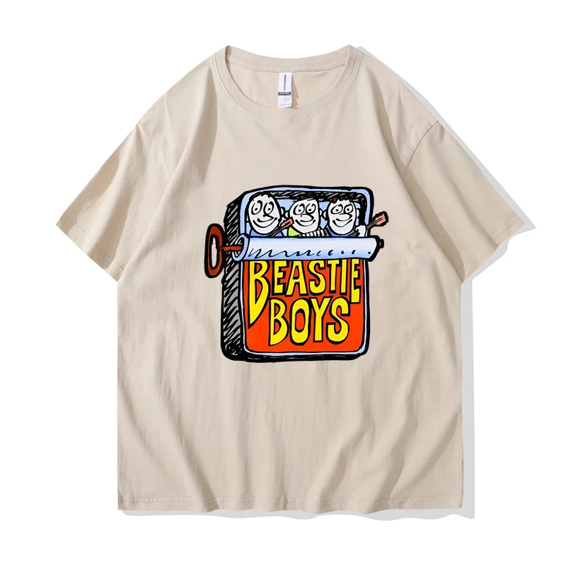 2024 Beastie Boys hip hop music casual  round neck trendy T-shirt cotton  men\'s T-shirt new T-shirt women\'s tops