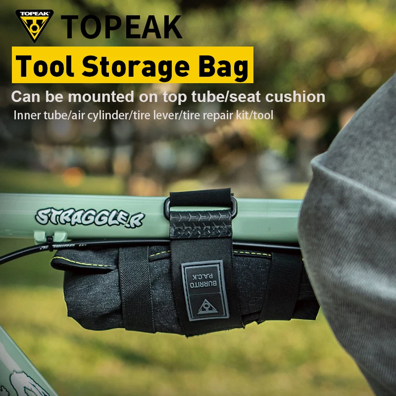 TOPEAK Portable Bicycle Saddle Bag 0.5L Foldable Tool Bag Top Tube Bag Seat Tail Pouch Tools Storage Pack Cycling Accessories