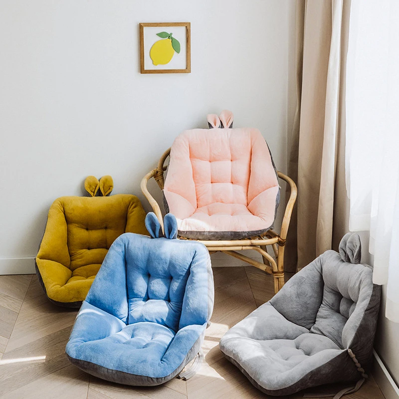 Comfort Semi-Enclosed Seat Cushion for Armchair Office Chair Dinning Desk Sofa Seats Backrest Home Bedroom Floor Seat Pad Decor