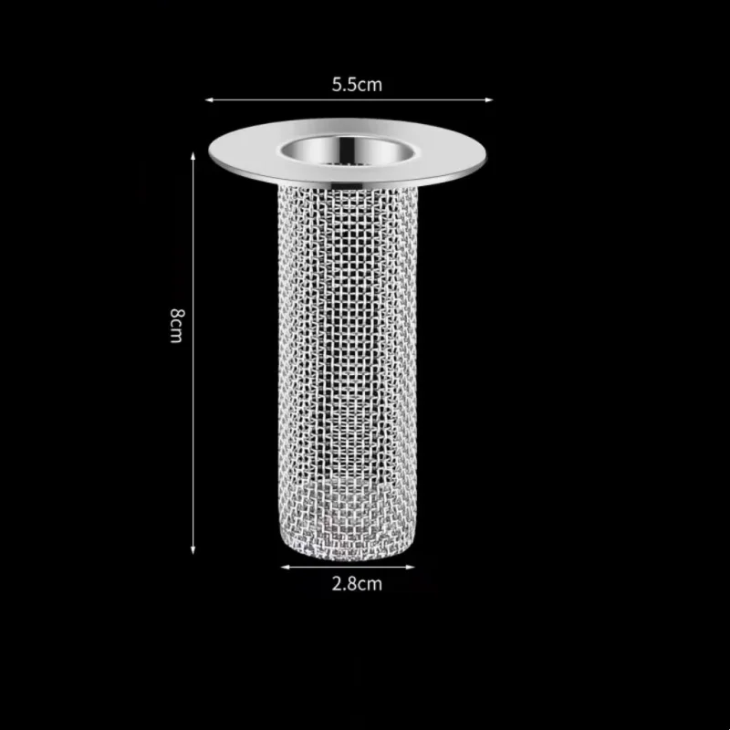 Floor Drain Filter Stainless Steel Mesh Sink Strainer Bathroom Anti-clog Drains Bathtub Hair Catcher Shower Strainer Mesh Basket