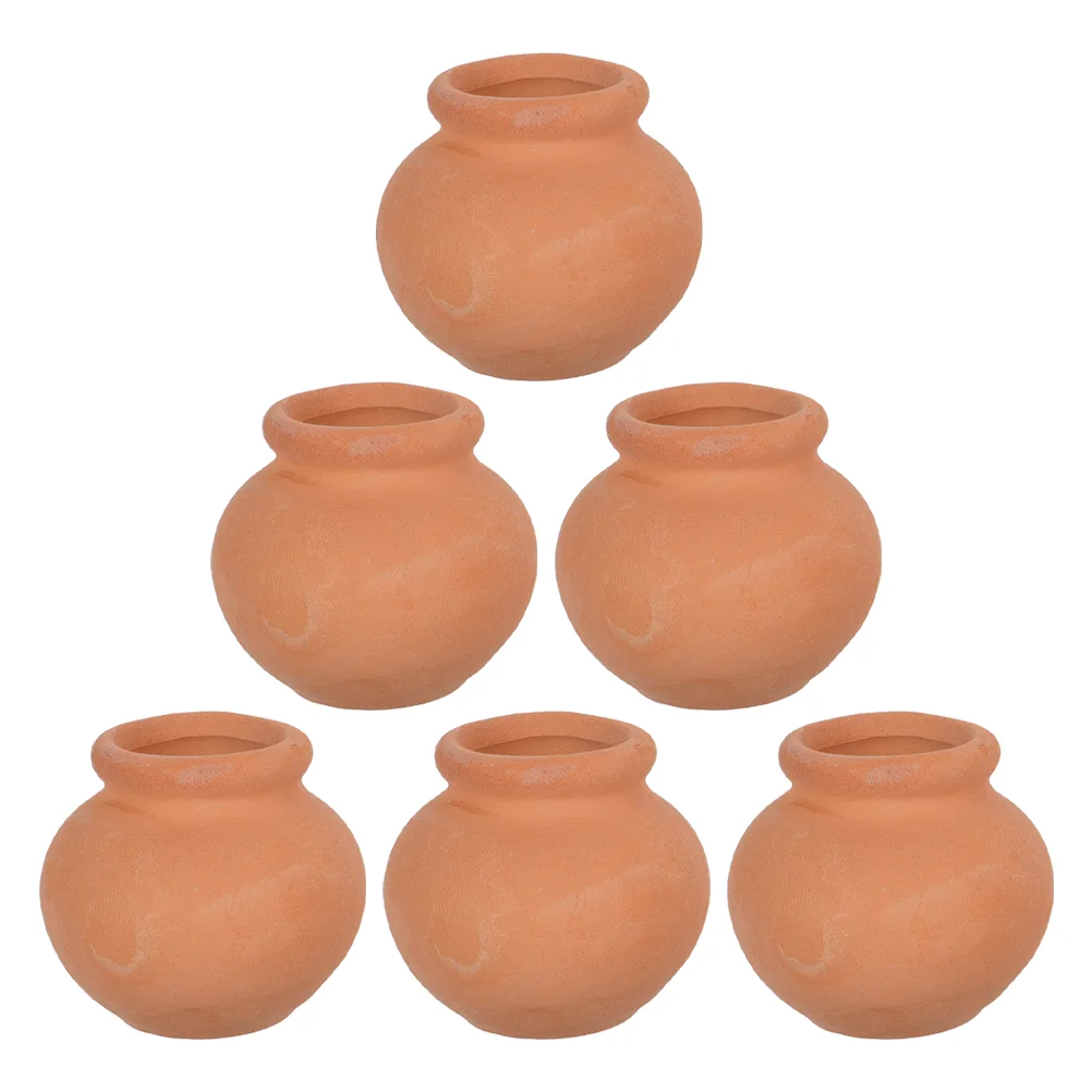 6 Pcs Small Plants Holder Saucers for Outdoors Miniature Flower Pots Thumb Succulent Bowl