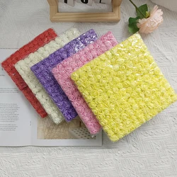 144pcs 2cm Mini Artificial Flowers Heads With Lace Foam Bear Rose Bouquet For Wedding Home Decor DIY Xmas Wreath Gifts Box Decor