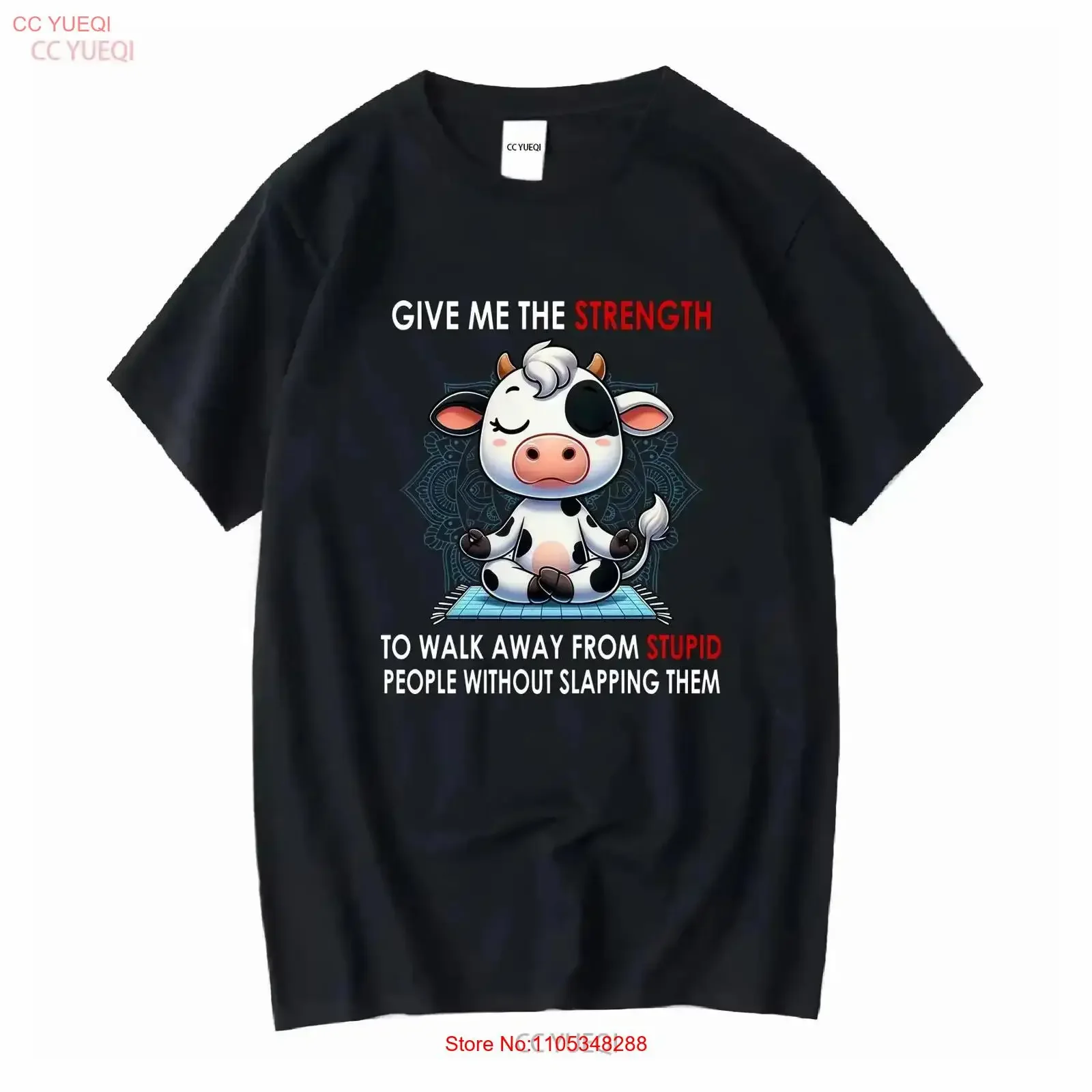 Cow Give Me The Strength To Walk Away From Stupid People T Shirt vintage Washed Versatile designer clothes Comfortable vintage