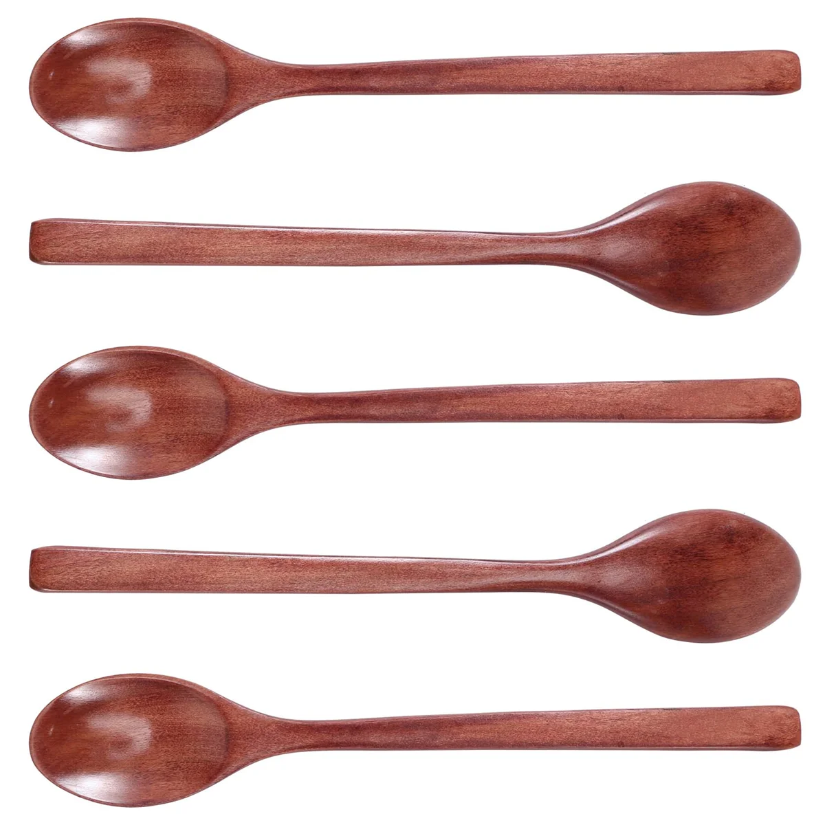 Spoons Wooden Soup Spoon 5 Pieces Eco Friendly Tableware Natural Ellipse Wooden Ladle Spoon Set for for Eating Mixing Stirring C