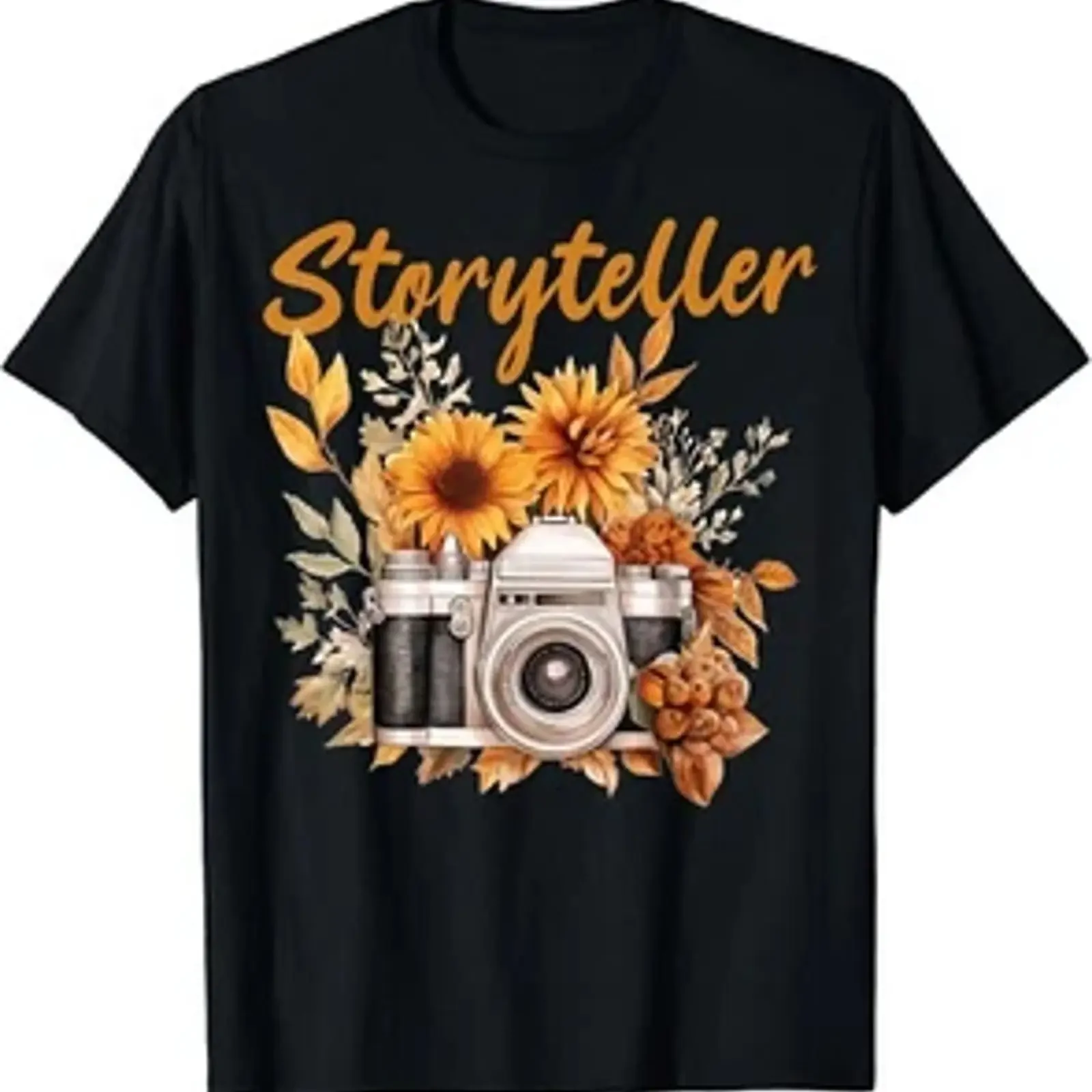 Photographer Vintage Floral T Shirt Storyteller Photography  vintage Washed Breathable Stylish designer clothes Stretched Soft