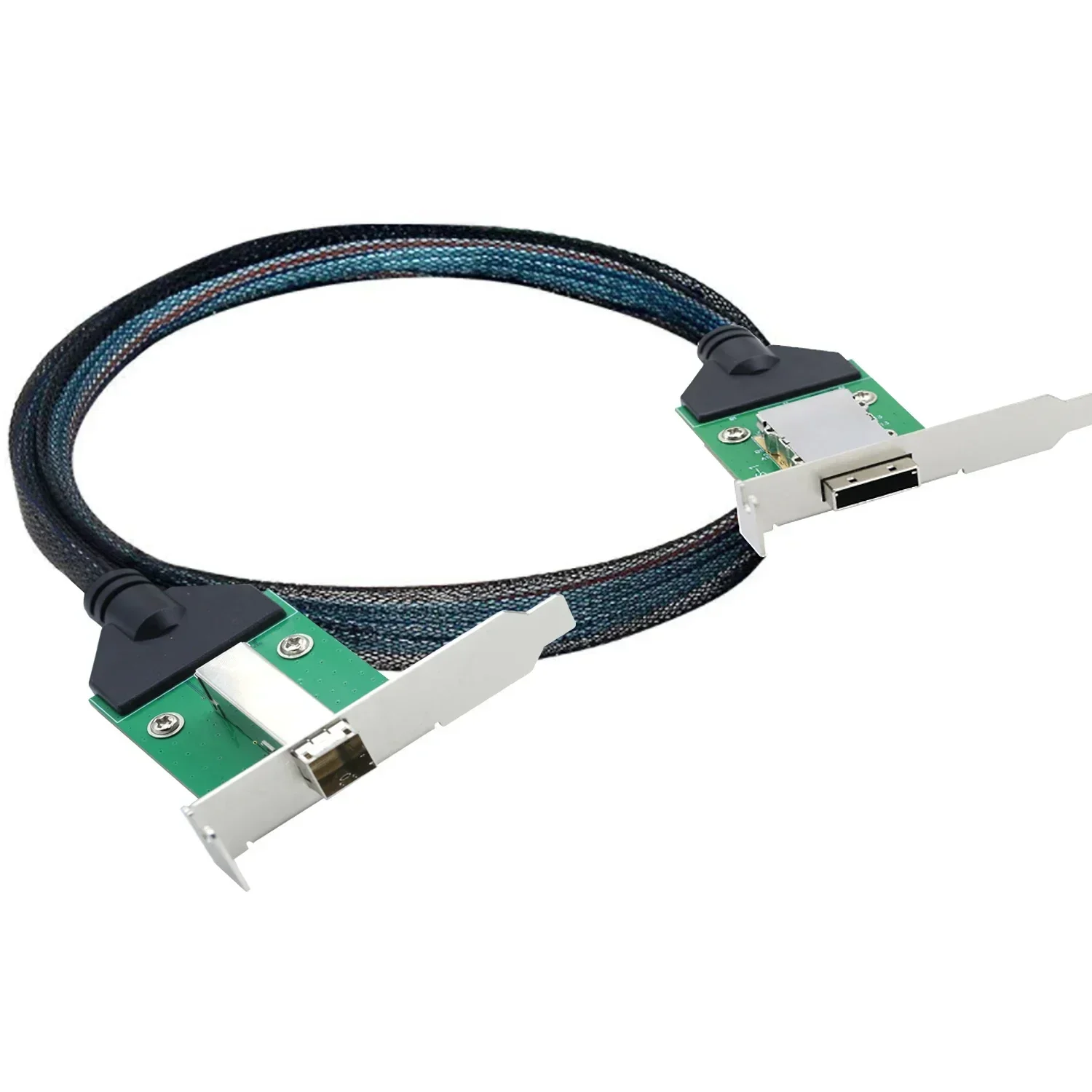 SFF-8644 Female to SFF-8088 Female Adapter Cable with Low Profile Bracket, Mini SAS HD External Port Converter for Server