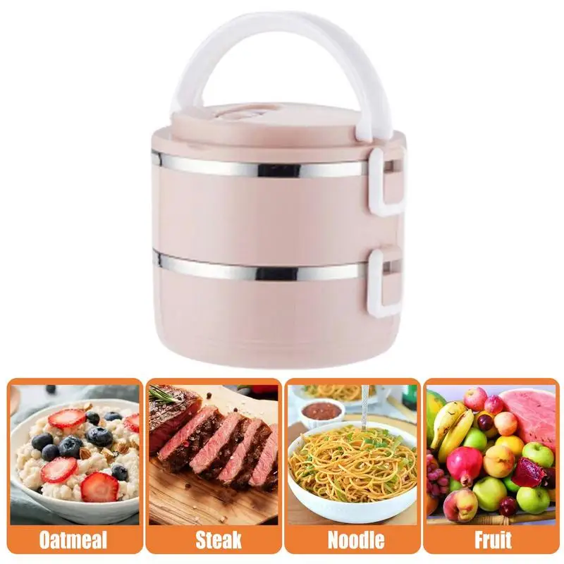 

Eco-friendly Stainless Steel Sealed Lunch Box Portable Bento Box Heat Insulation Dinner Pail Food Containers Kitchen Dinnerware