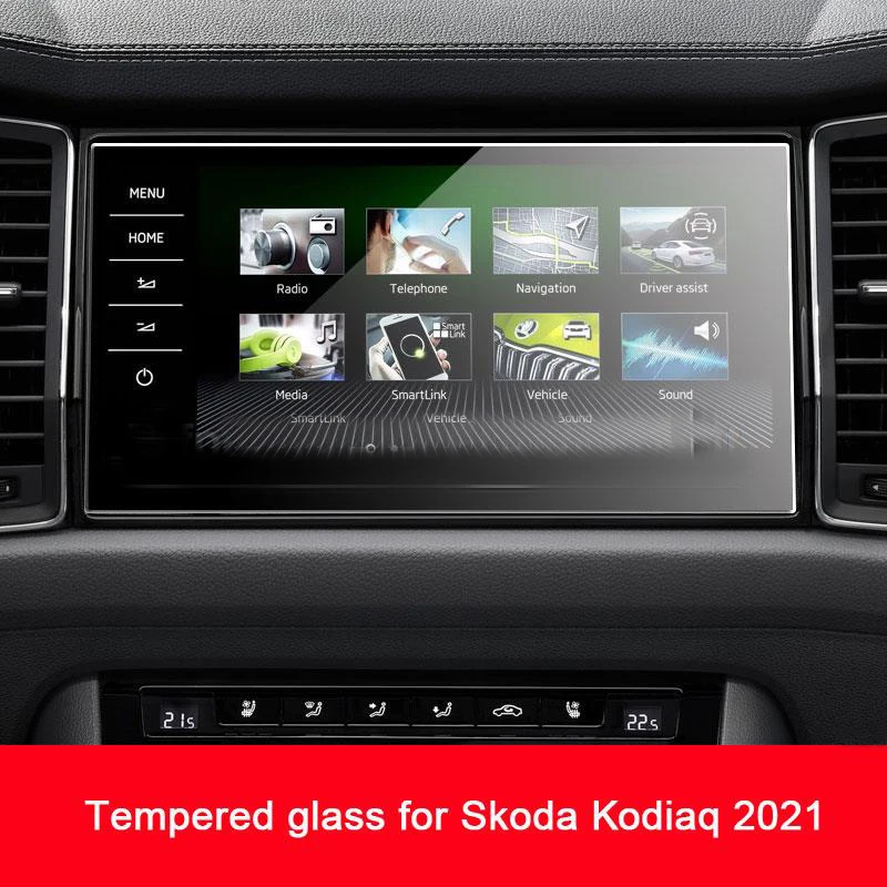 

Tempered glass screen protector film For Skoda Kodiaq 2021 9.2 inch Car radio GPS Navigation Interior accessories