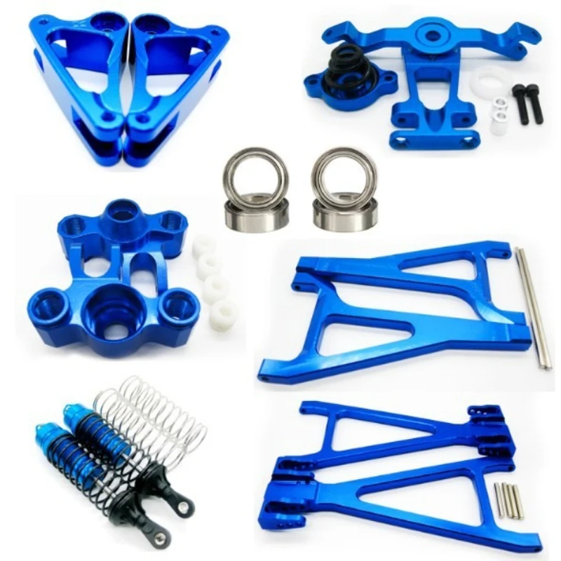 TRAXXAS RC Upgrade Parts CNC Aluminum Steering Blocks Shock Towers Suspension Arms Heavy Duty High Strength Replacement Kit