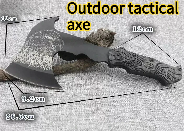 Outdoor High Hardness Steel Self-defense Tactical Axe Home Chopping Bone Axe Multifunctional Camping Portable Axe