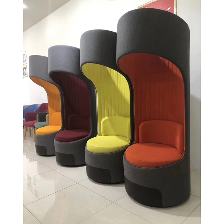 

High back booth seating meeting pod for smart office and cafe room