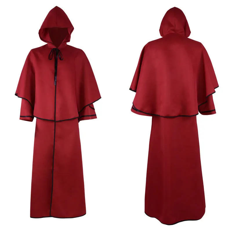 Loween-bata Medieval con capucha de 5 colores, guía Vintage, capa de Dios de la muerte, disfraz étnico para mujer, disfraz de escenario