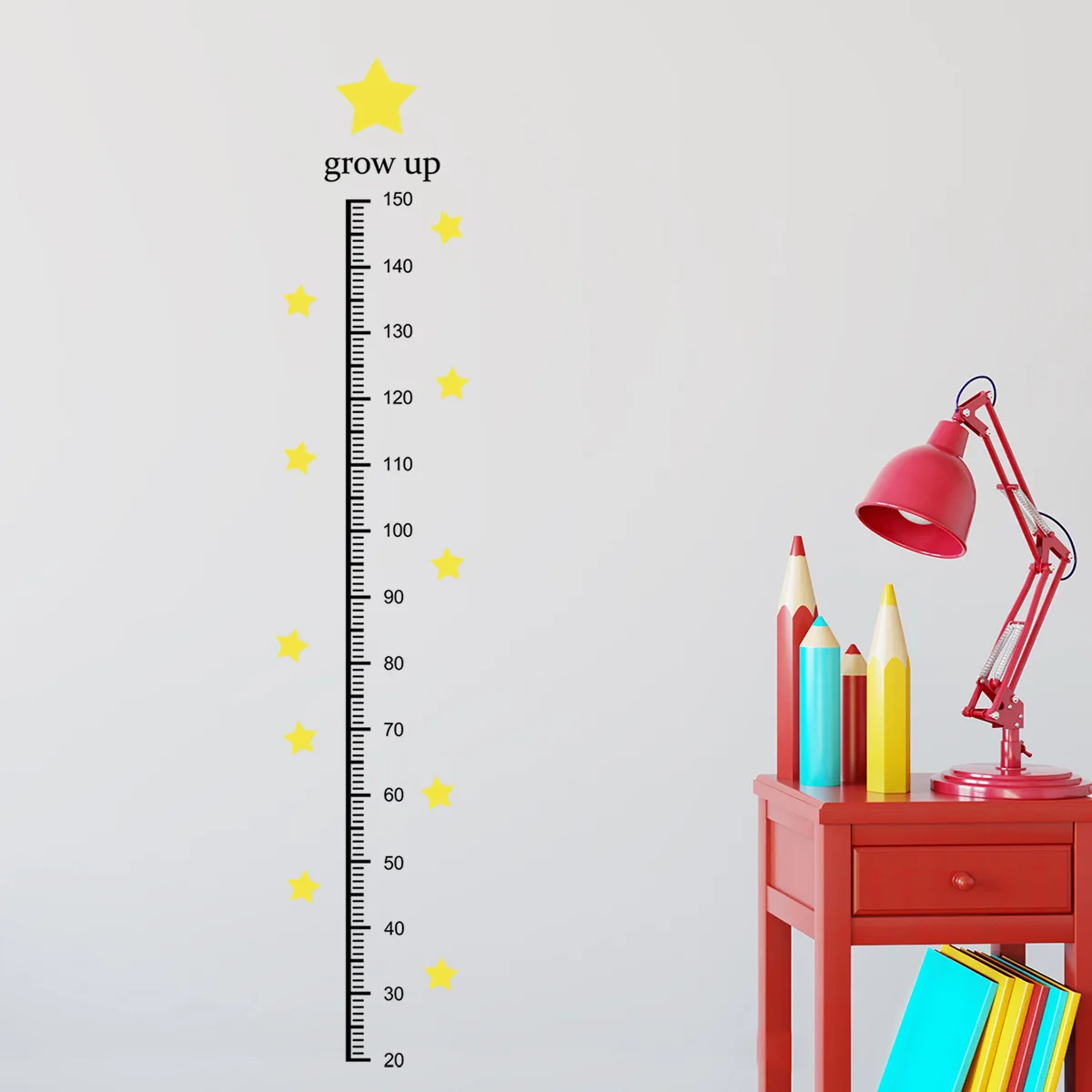 1/2pcs rowth Chart Wall Hanging Decals Sticker For Kids Room Decor Height Measurement Ruler Growth Chart for home ﻿
