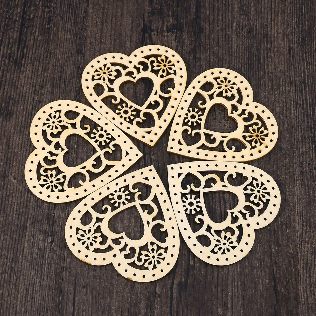 

10Pcs Wood Slice Decor 80Mm Natural Wooden Craft Material for DIY Christmas Ornament Kids Art Projects Hollow Doodle