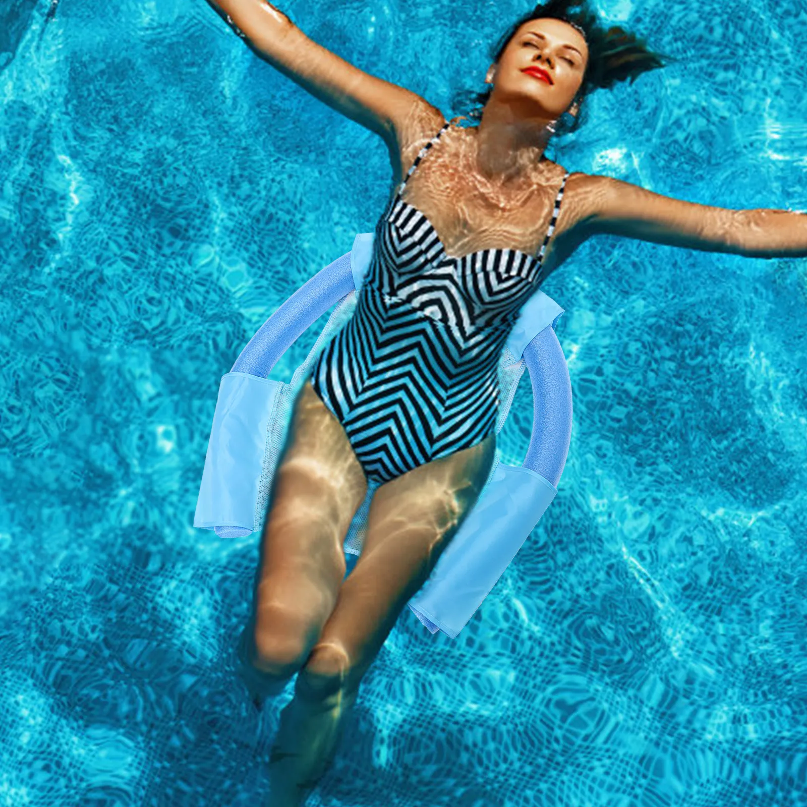 

Floating Pool Chair Net Lightweight Portable Water Swimming Accessory For Outdoor Pool Parties Swim Supplies Air Mattress
