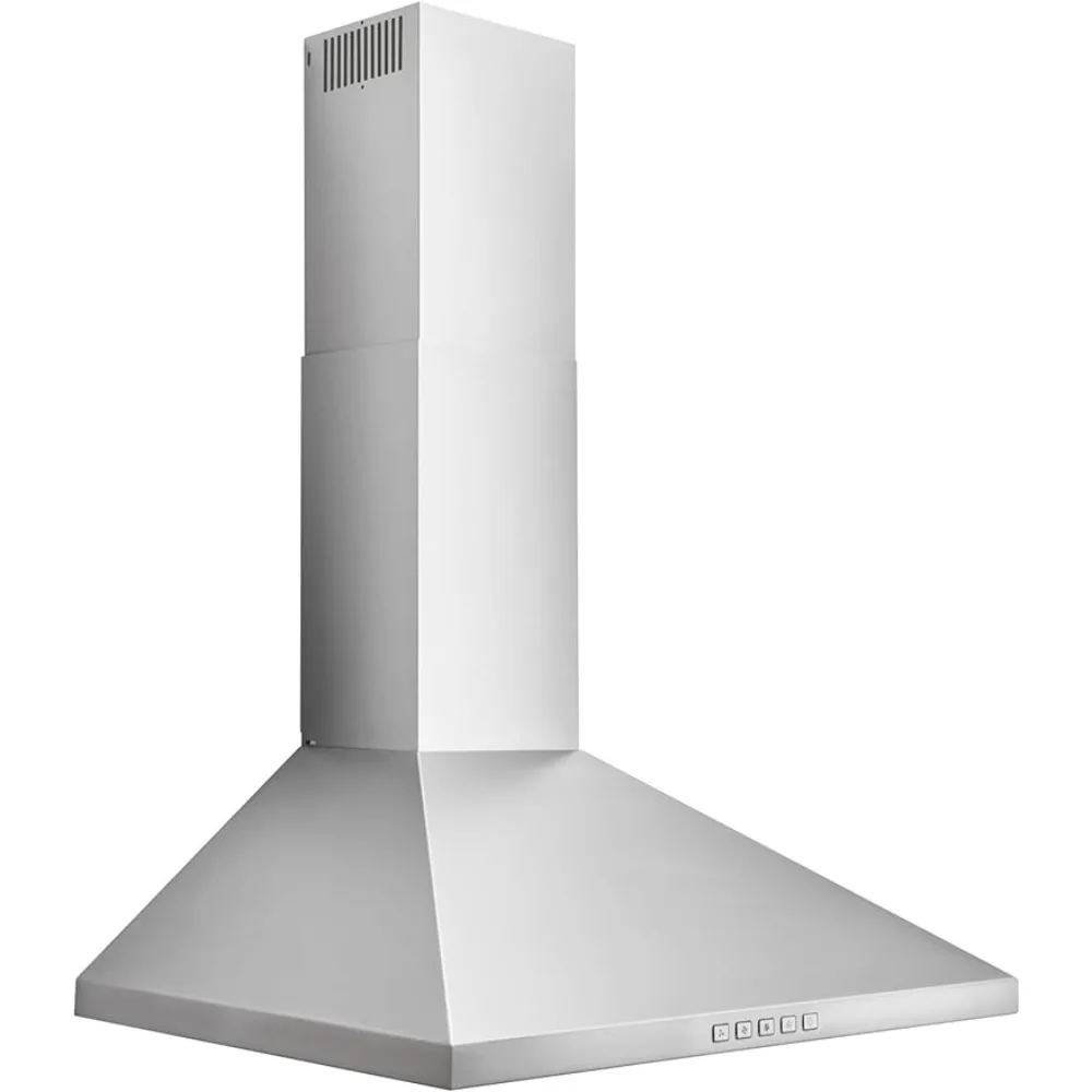 BWP1304SS Chimney Range Hood, 30-Inch, Stainless Steel，LED lighting and 3-speed control