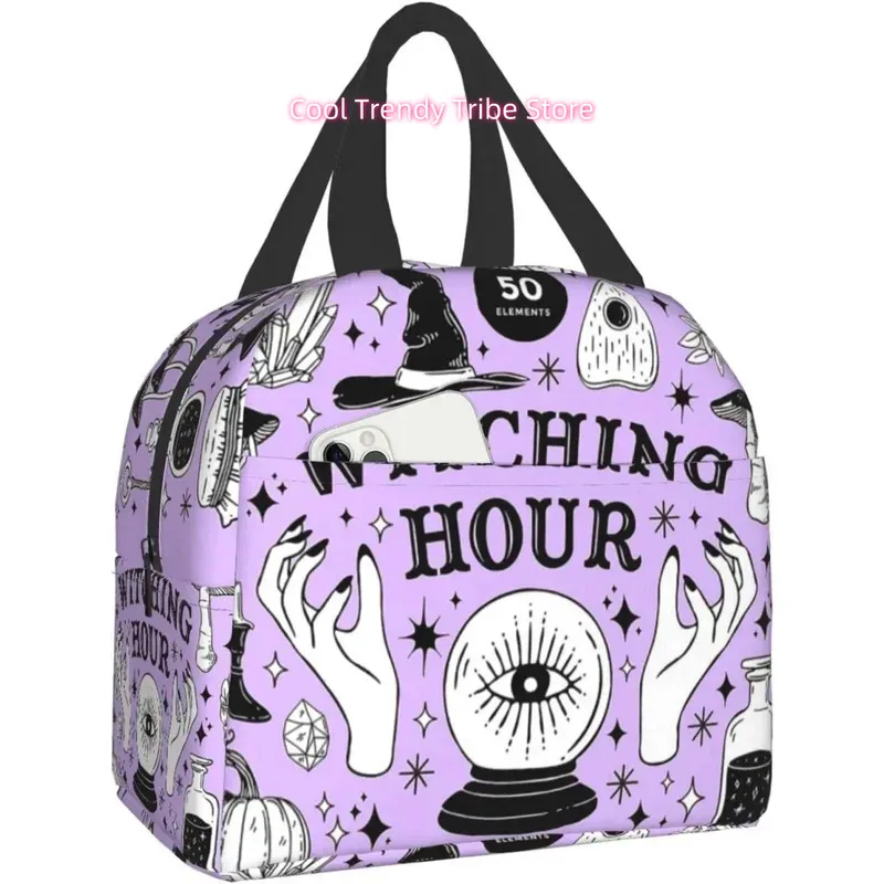 Lunch Bag Alchemy Magic Witch Witchcraft Reusable Water- Cooler Tote Box Container Holder Portable Bag for Work School