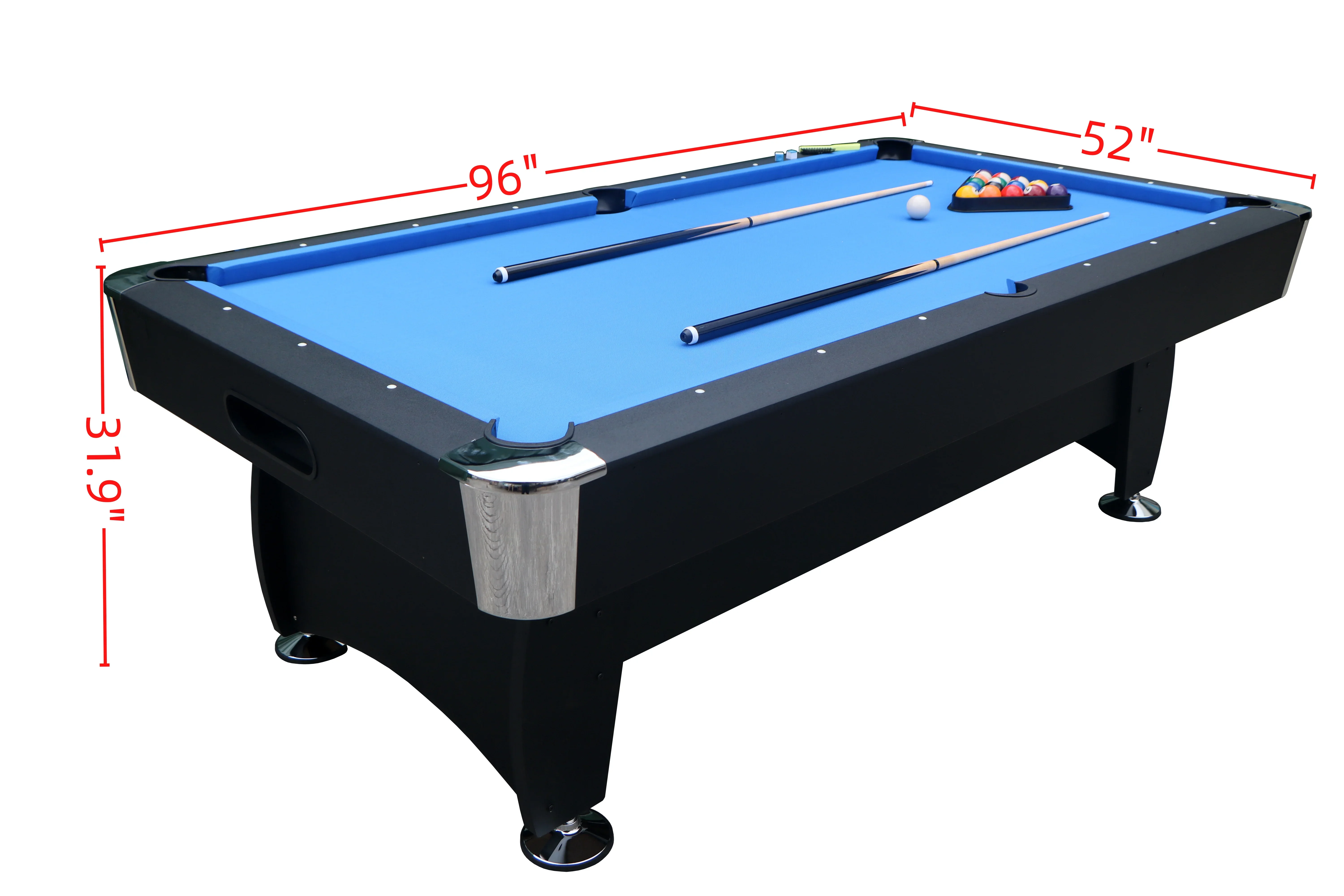 8 Foot Fancy Home Snooker Billiards Folding Pool Table Indoor Game with Ball Return Feature for Collecting