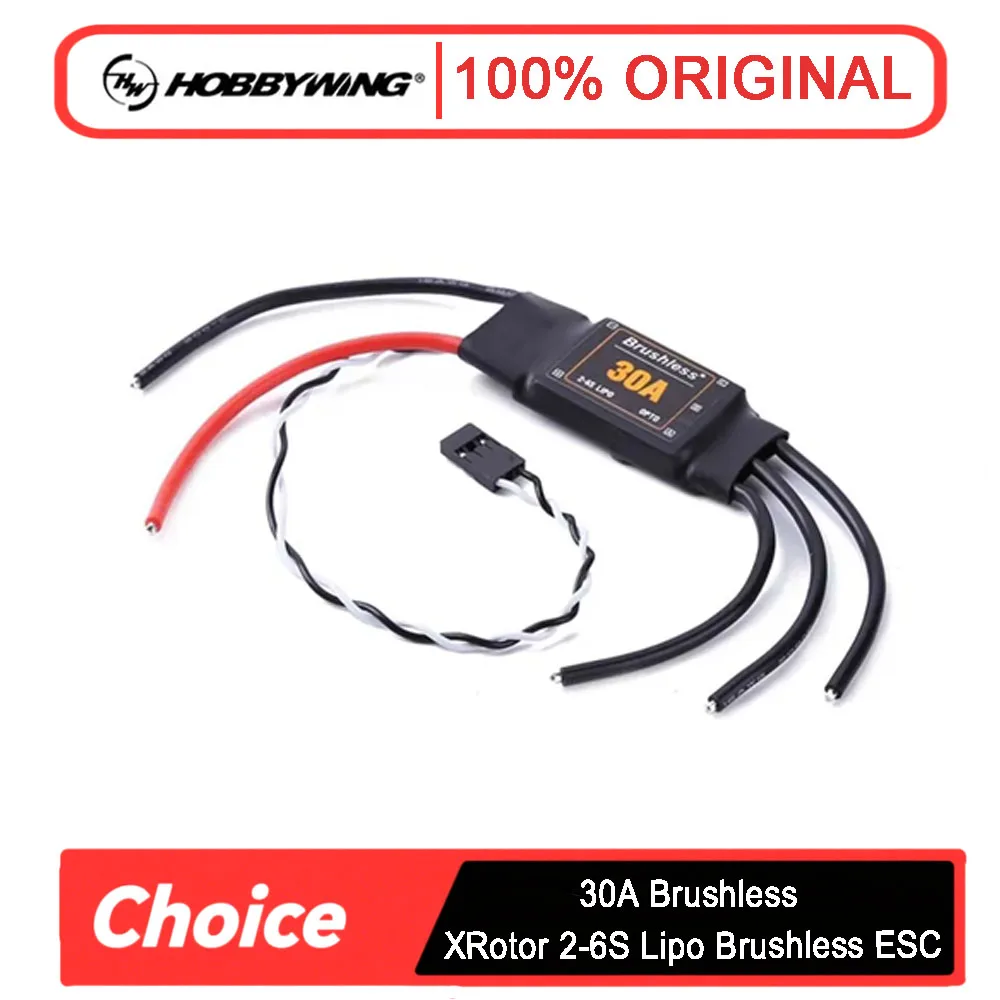 

XRotor 30A Бесщеточный ESC 2-6S Lipo — без BEC, высокая скорость обновления для мультиротора и фиксированного крыла