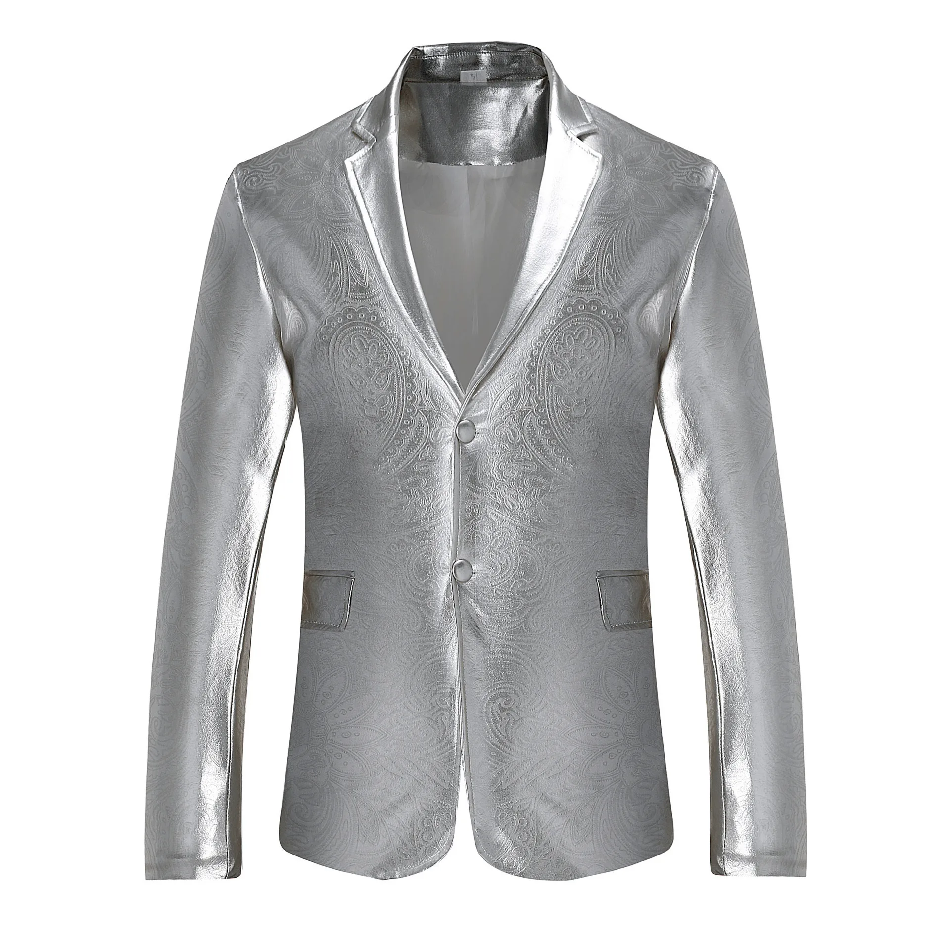 New Nightclub Gilded Cool Suit Jacket Men's Two Button Blazer Zt-x03