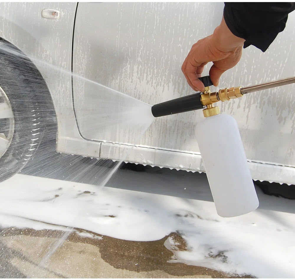 High Pressure Washer Gun+Snow Foam Cannon Set Aluminum Material Spray Gun PA Foam Pot Garden Household Car Washing Tools With 1/4" Quick Plug - view 3