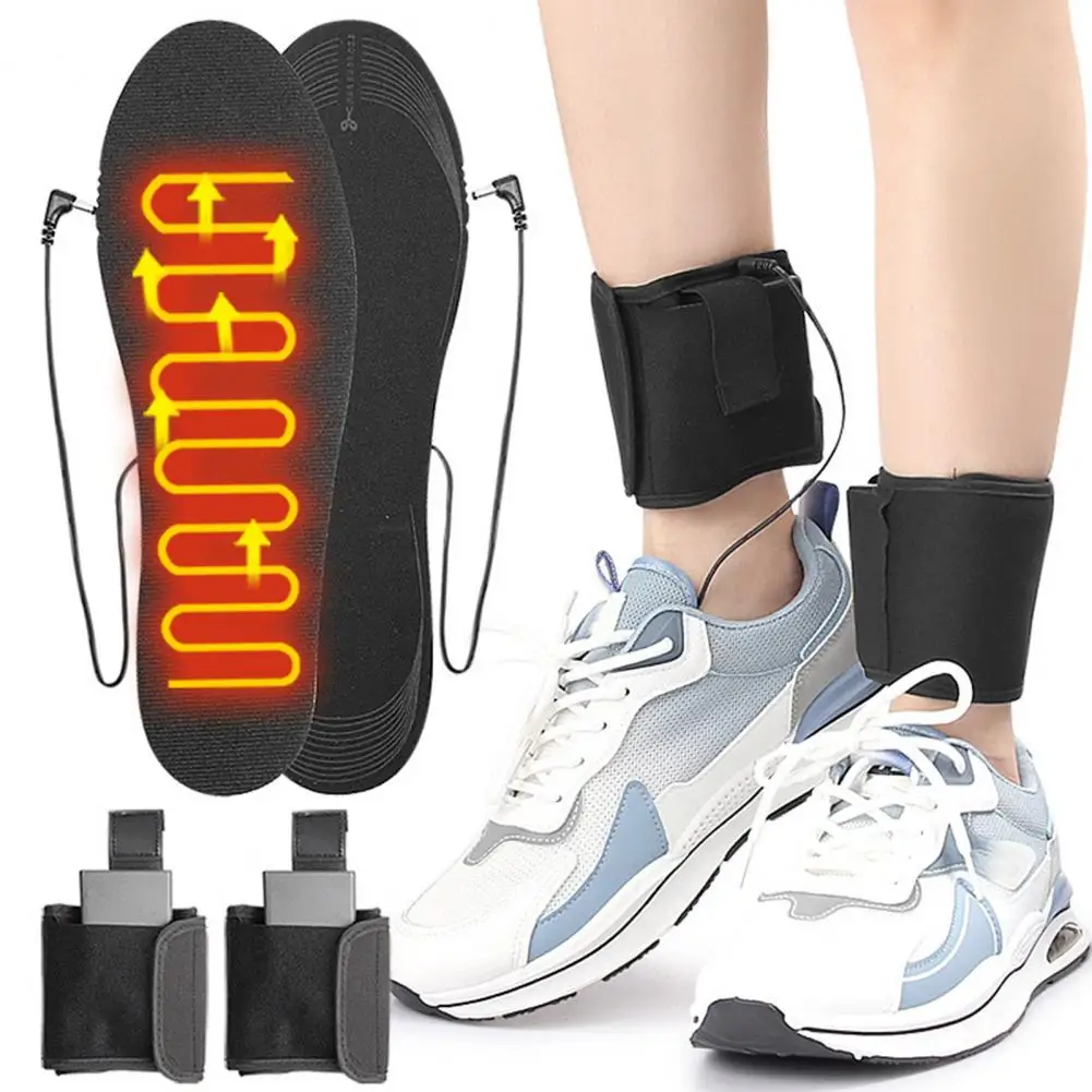 

Стельки для обуви Электрические стельки для женщин и мужчин с ремешком на щиколотке Термальные стельки для ног с подогревом для активного отдыха Туризм