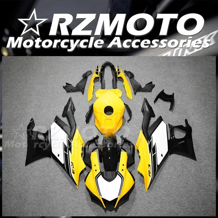 

4Gifts Injection Mold New ABS Fairings Kit Fit for YAMAHA YZF- R3 R25 2019 2020 2021 2022 19 20 21 22 Bodywork Set Yellow White