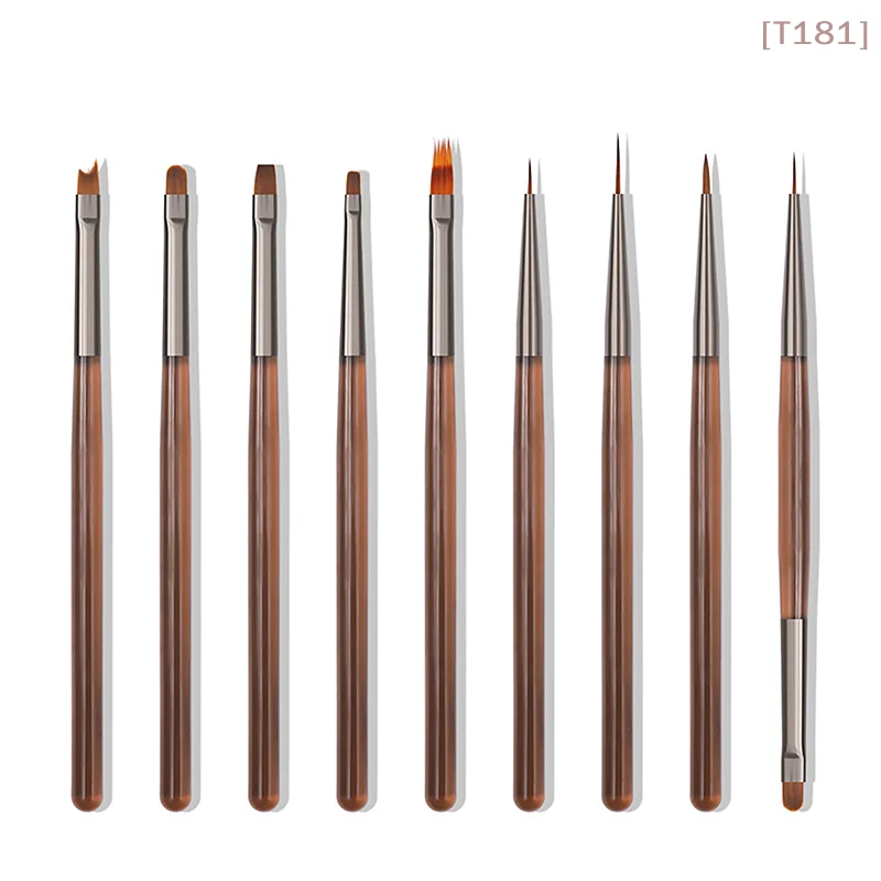 

[E]Nail Art Liner Brush Stripe Pattern Painting Brush Acrylic UV Gel Extension Drawing Carving Pen DIY Manicure Tool Nail Brush