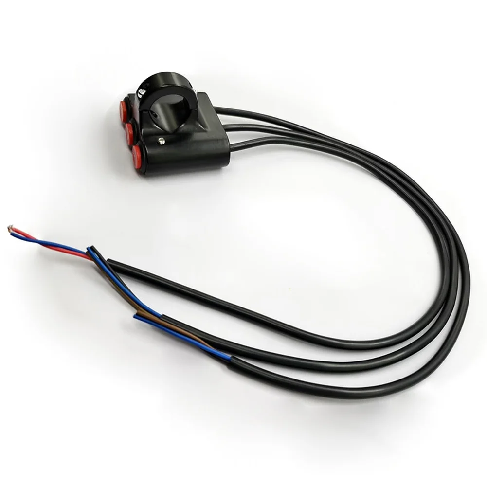 Motorcycle Handlebar Switch Aluminum Alloy Material High Low Beam Control and Double Flash Function for Electric Motorbikes