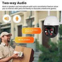 Caméra IP Fuers 8MP 4K pour extérieur, sécurité domestique, suivi automatique, détection humaine par IA, caméra de surveillance WIFI CCTV, compatible avec Tuya Smart 4