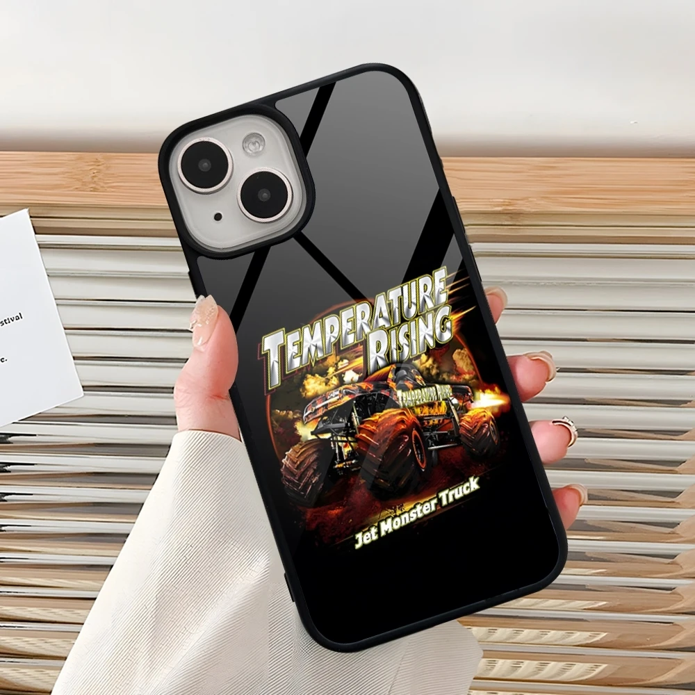 Grave Digger Monster Truck Phone Case For Iphone 16 Pro 15 Pro Max 14 12 11 13 Mini 8 7 Plus X Xs XR PC+TPU Design Cover