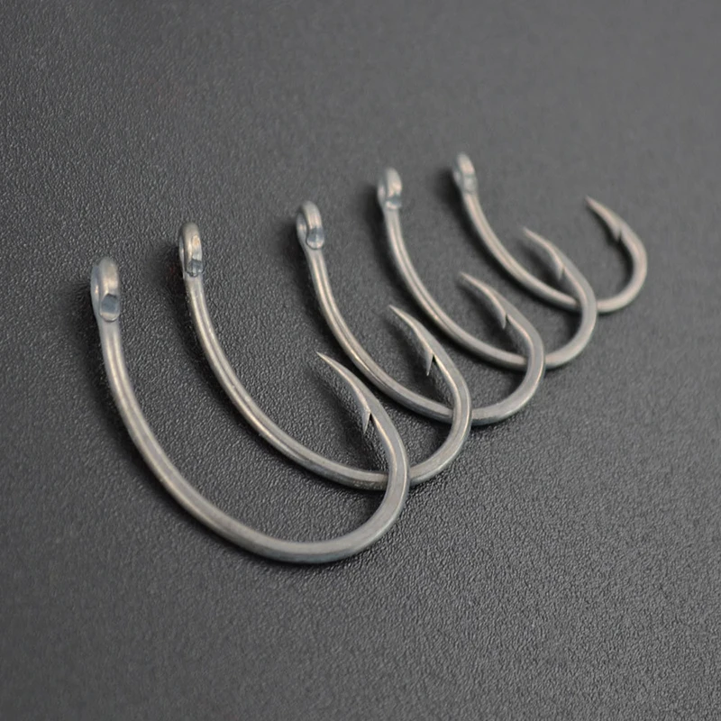 Hirisi 50pcs Boxed Hooks Multi-Type Hooks Barbed Carp Hooks Fishing Tackle
